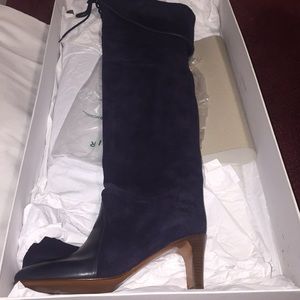 Chloe Blue Suede Boots